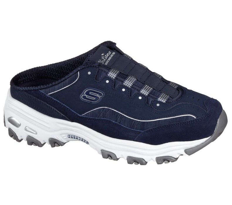 Skechers Dam Marinblå/Vita Slip On - D'lites - Resilient - Sverige (KWGPX-4237)